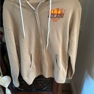 Aulani zipper down hooded sweatshirt.